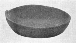 a. Mandan wooden bowl. Marked "Ft. Berthold, Dacotah Ter.  Drs. Gray and Matthews." Diameter 7 ¼ inches, depth 2 inches.  (U.S.N.M. 6341)