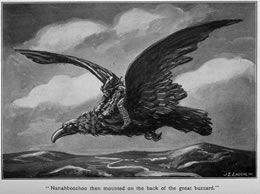 'Nanahboozhoo then mounted on the back of the great buzzard.'