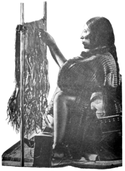 Kwakiutl squaw, weawing