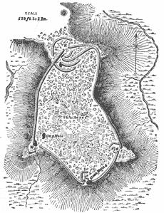 Plan of hill and fortifications