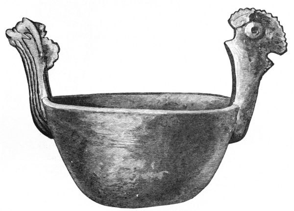 Fig. 382.--Bowl with grotesque heads: Arkansas.--1/3.