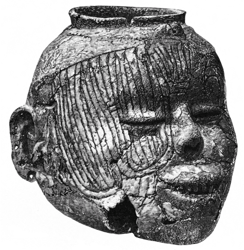 Fig. 420.--Head-shaped vase: Pecan Point, Arkansas.--1/2