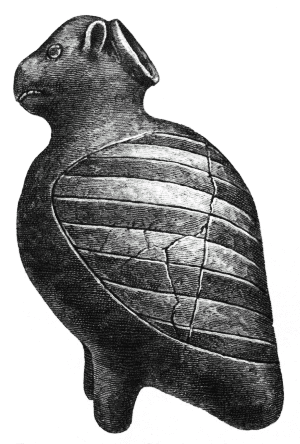 Fig. 445.--Owl-shaped bottle: Arkansas.--1/3.