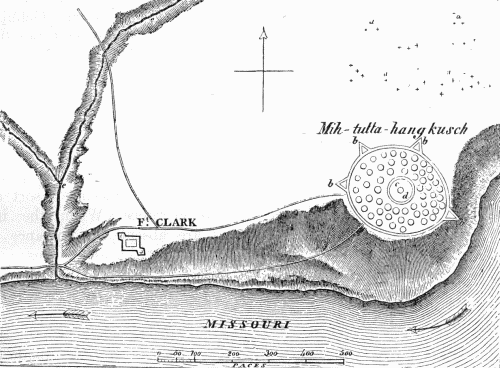 Fig. 4.—Plan of the large Mandan village, 1833.