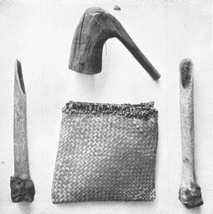 a. Hammer, bag, and two skin-dressing tools