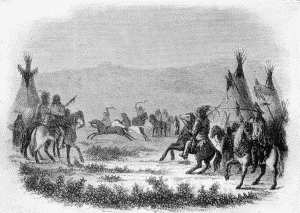 a. Blackfoot camp. Paul Kane, 1848