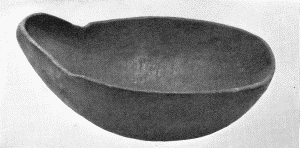 c. Wooden bowl. Marked "Bowl of Mandan Indians, Dakota T. Drs. Gray and Matthews—U. S. A." Diameters 10¾ and 9¼ inches, depth 3½ inches. (U.S.N.M. 8406)