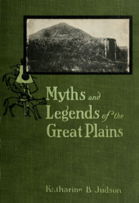 Book cover, with Native American art and photograph of an earth lodge