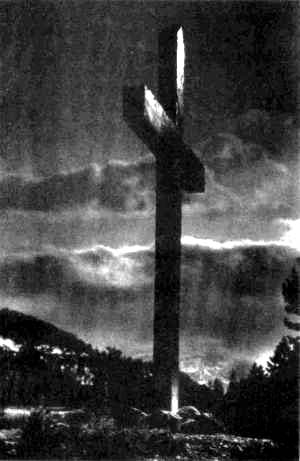 Photograph by Lynwood Abbott. THE CROSS AT DONNER LAKE
