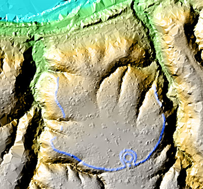 Lidar image of a fortified hilltop